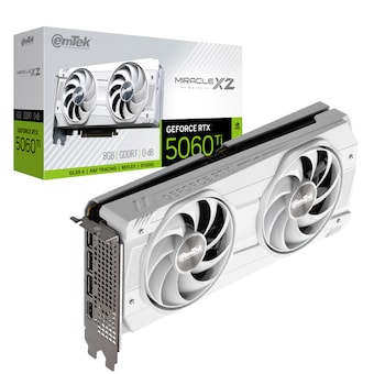 이엠텍 지포스 <b>RTX</b> 5060 Ti MIRACLE X2 WHITE D7 8GB