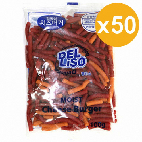 펫앤드림 델리소 모이스트 치즈버거 100g (50개)_이미지