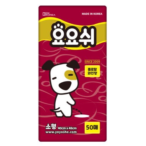 요요쉬 배변패드 플로럴와인향 소형 50매이미지입니다. 누르면 해당 게시물로 새창이동합니다.
