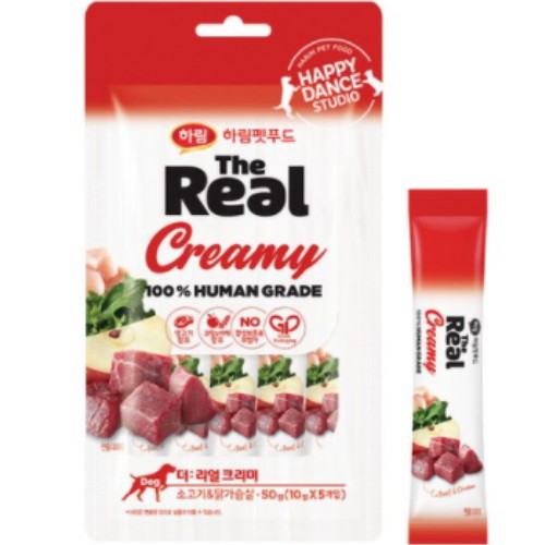 더리얼 독 크리미 소고기&닭가슴살 50g (10g x 5p) (1개)_이미지