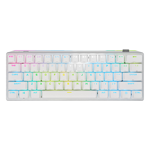 CORSAIR K70 프로 미니 핫스왑 화이트 무선 게이밍 기계식 키보드 (적축)