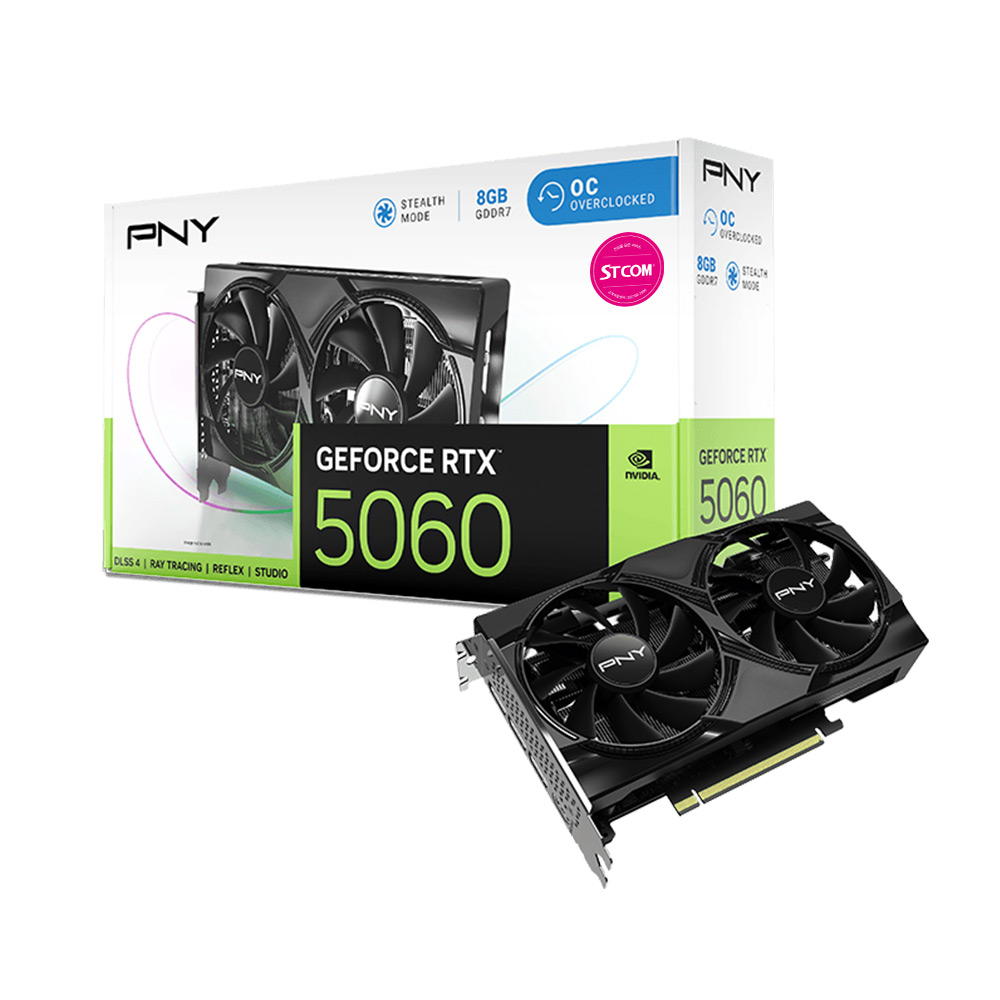 PNY 지포스 RTX 5060 OC D7 8GB Dual Fan STCOM이미지입니다. 누르면 해당 게시물로 새창이동합니다.
