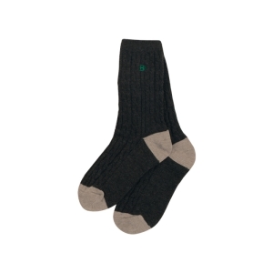 빈 BX51AS01CG 차콜 꽈배기 골지 양말_이미지