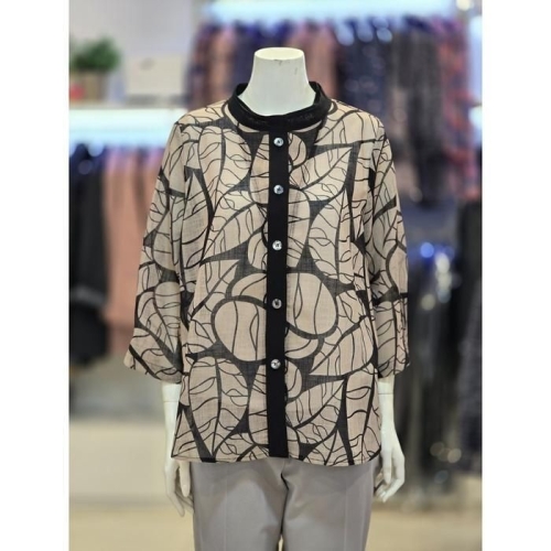 세리아 세이브존07 여성 패턴 라운드 7부셔츠 252461 38143710_이미지