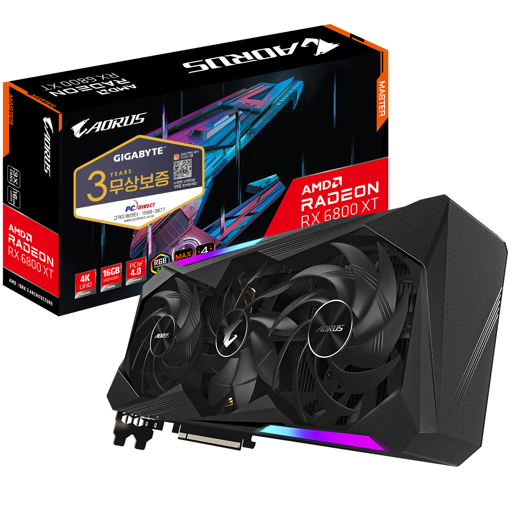 라데온 RX 6800 XT MASTER D6 16GB 피씨디렉트