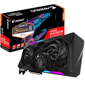GIGABYTE AORUS 라데온 RX 6800 XT MASTER D6 16GB 피씨디렉트
