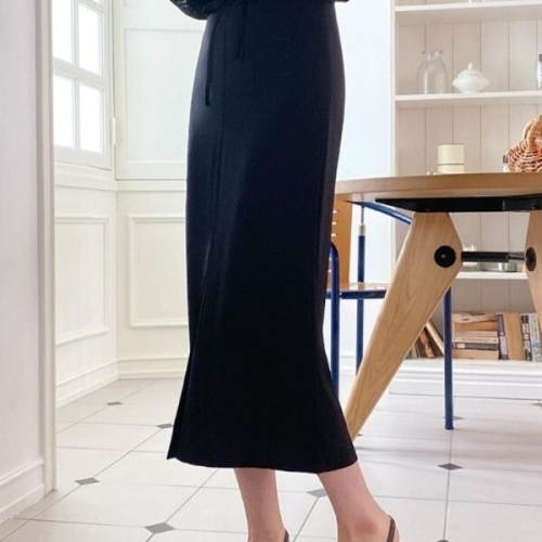 브이와이 VY 여자 여름 심플 맥시 롱스커트_SK3427_17856461_5