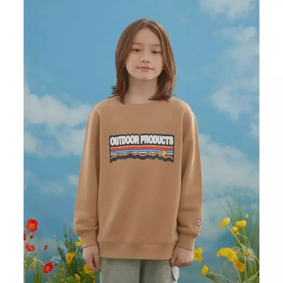 키즈 파노라마 그래픽 맨투맨 카멜 OD241IMM01_CML