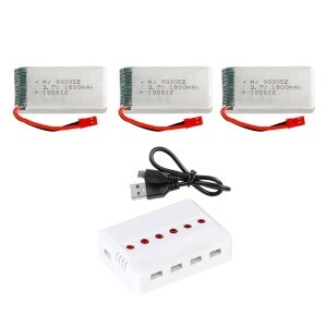 한빛드론 3.7v1800mah 드론배터리 3개 충전기세트