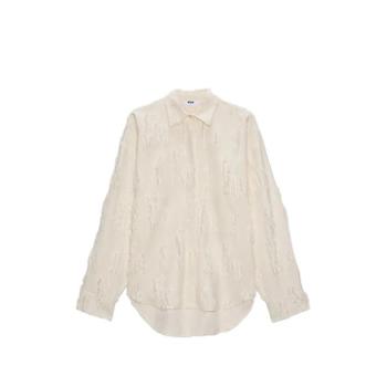 MSGM 텍스처 긴소매 셔츠 4042MDE07267309 T