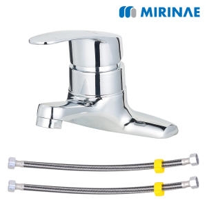 미리내 세면대수전 MF-103 + 핸디 캡 고압호스 40cm 2개