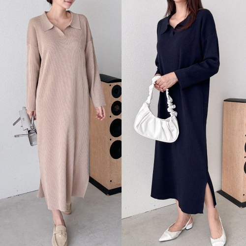 시드마켓 레미오픈카라골지원피스 501T666S 빅사이즈 여성의류