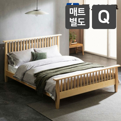 동서가구 로렌 후드형 원목 침대 Q (매트별도)