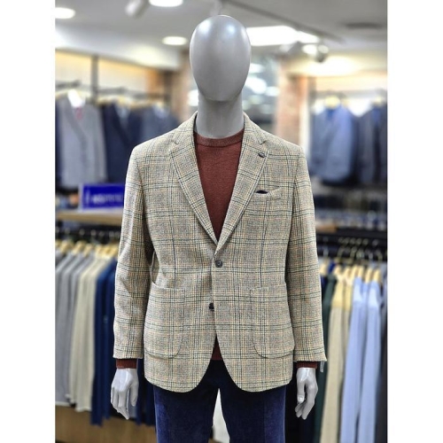 런던포그 세이브존04 사크랜드 울 글랜채크 베이지 자켓 LPWJA798 S42823024