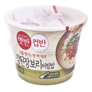 CJ제일제당 햇반 컵반 강된장 보리 비빔밥 280g (3개)_이미지