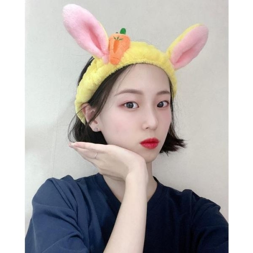 셀러허브 악세사리마켓 당근 토끼 귀 세안 머리띠 헤어밴드 S10411008_이미지