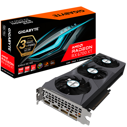 GIGABYTE 라데온 RX 6700 XT EAGLE OC D6 12GB 제이씨현_이미지