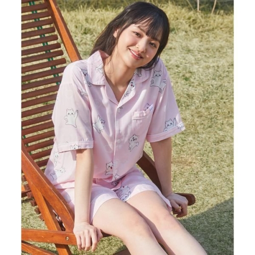 스파오 춘배와 친구들 냐뇨냐뇨 반팔 잠옷PINK_SPPPE38U02 SPPPE38U02 397154 25 PINK M 095_이미지