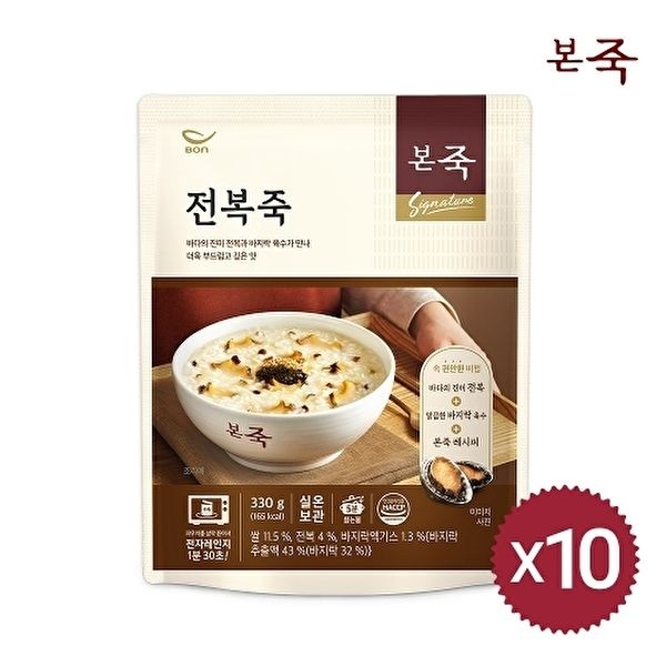 동방푸드마스타 본죽 전복죽 330g (10개)_이미지