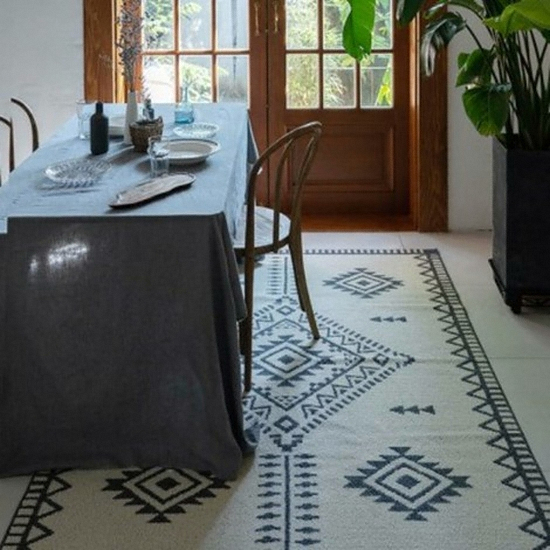 데코뷰 헤스티아 사이잘룩 식탁 러그 (200x145cm)_이미지