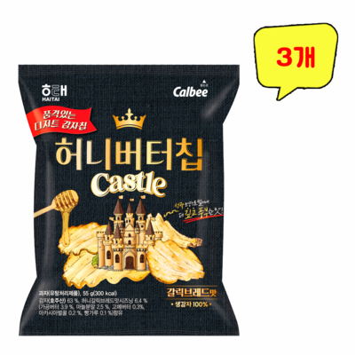 해태제과 허니버터칩 캐슬 갈릭브레드맛 55g
