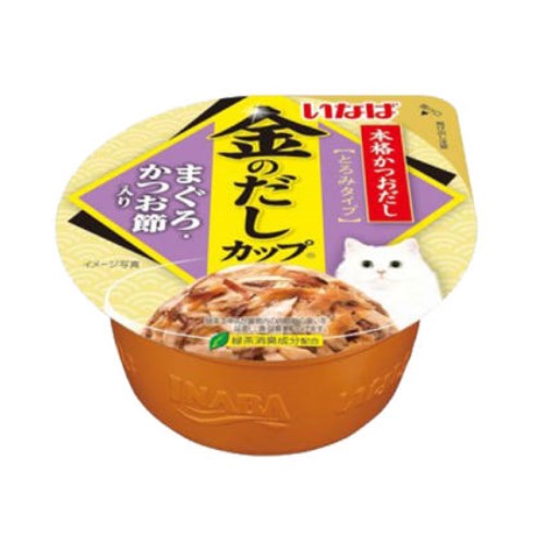 이나바 캣 챠오 금빛육수컵 참치&가다랑어포 IMC-136 70g (24개)_이미지