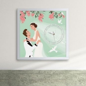 아트박스 cy188-우리 결혼했어요 액자시계