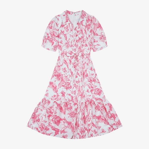 신원 베스띠벨리 25 신상 플라워 프린팅 러플 원피스 BKOAG2573