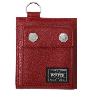 반지갑 쉬링크 레드 스퀘어퍼스 383-03117 지폐 카드 학생 심플한 지갑