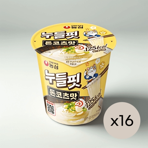 농심 누들핏 돈코츠맛 34g (16개)