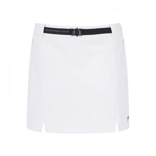 마스터바니에디션 백 엠보 심볼 벨티드 큐롯 스커트 421F1PC217_WH_이미지