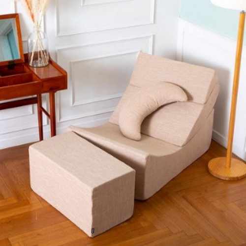 라익미 반달 그란데 패브릭 소파 1인용 (스툴별도)