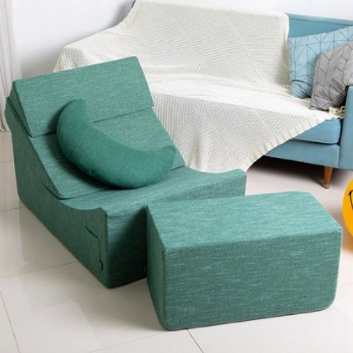 라익미 반달 그란데 패브릭 소파 1인용 (스툴별도)_이미지
