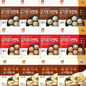 사조대림 사조 포자만두 고기만두4팩+김치만두4팩+육즙만두4팩 180g 12팩