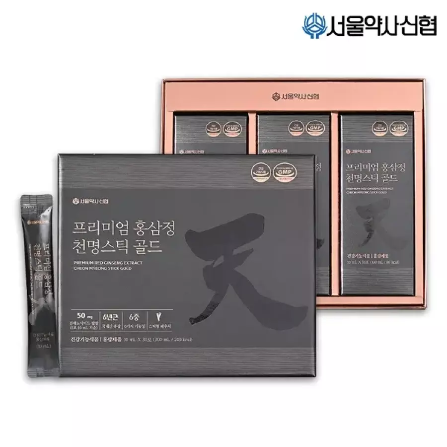 서울약사신협 프리미엄 홍삼정 천명스틱 골드 10ml 30포 (2개)
