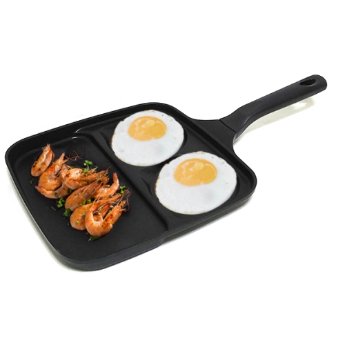 키친아트 인덕션 사각3구 브런치 에그팬 27 27 2.3 cm 1개