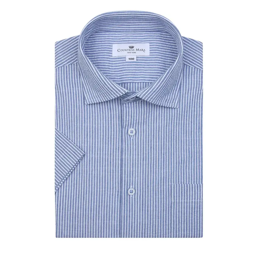 시어서커 밑단일자 일반핏반소매 CDCCX2C6402-2_이미지