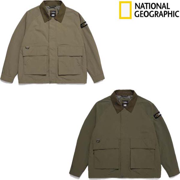 내셔널지오그래픽 카라배색 아웃포켓 헌팅 자켓 N243MJP020