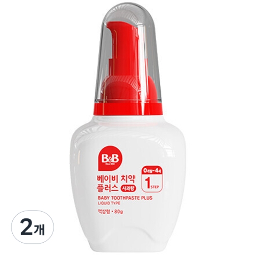 B&B 베이비 치약 액상형 사과맛 80g (2개)_이미지