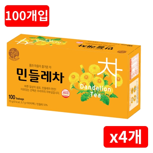 송원식품 민들레차 100티백 (4개)_이미지