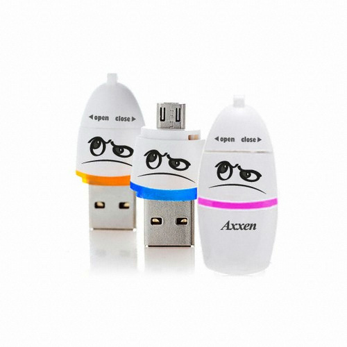 Axxen O12 캐릭터 OTG USB 카드리더기_이미지