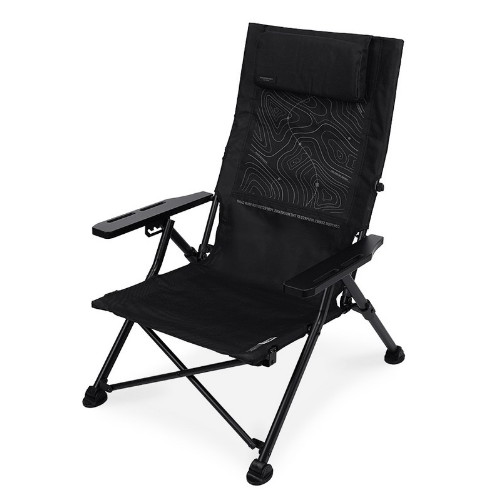 카즈미 컨투어 로우 체어 (블랙)