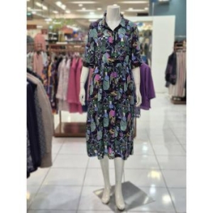 포라리 세이브존05 카라 인견 나염 원피스 SB21041 S34700035_이미지