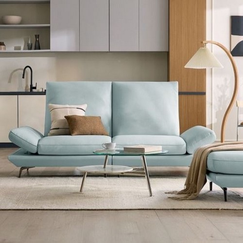 자코모 카푸토 기능성 슈렁큰 천연가죽 소파 3인용 (스툴포함)