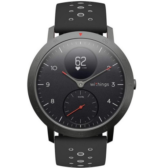 Withings HR 스포츠 하이브리드 스마트워치 (블랙) (해외구매)