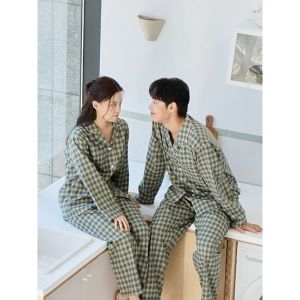 바풀 CA5S25816 커플잠옷 순면 기모 잠옷 신혼부부 남성 여성 파자