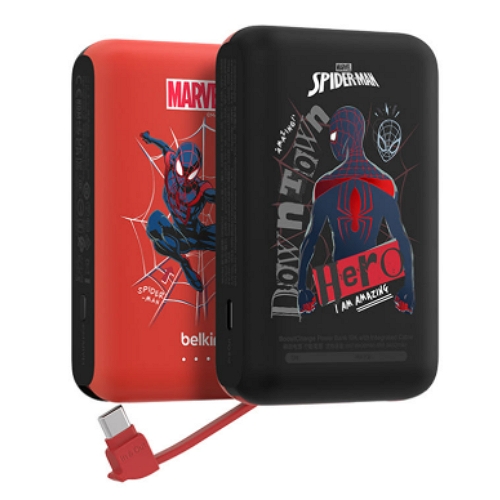마블 스파이더맨 C타입 케이블 일체형 보조배터리 BPB021BR 10000mAh