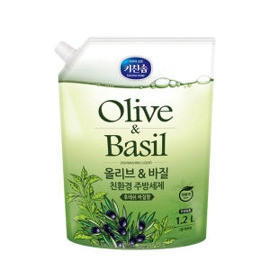 키친솝 친환경 주방세제 올리브&바질 1.2L (1개)_이미지