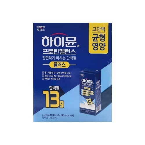일동후디스 하이뮨 프로틴밸런스 플러스 190ml (16개)_이미지