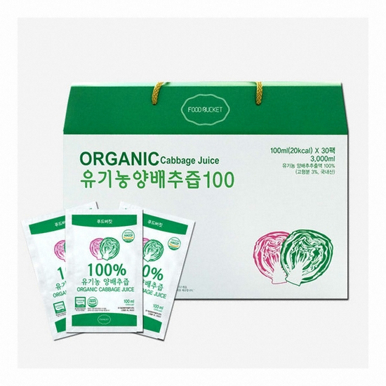 참들식품 푸드버킷 유기농 양배추즙 100 100ml 30포 (2개)